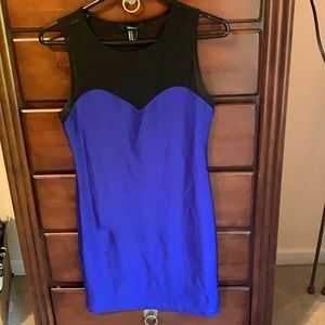 Cute royal blue snd black dress